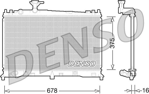 Denso DRM44027 - Radiatore, Raffreddamento motore www.autoricambit.com