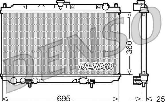 Denso DRM46014 - Radiatore, Raffreddamento motore www.autoricambit.com