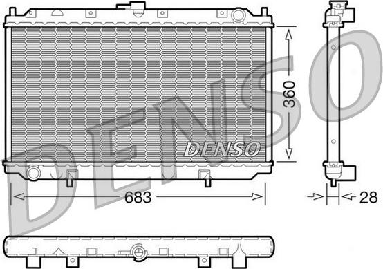 Denso DRM46010 - Radiatore, Raffreddamento motore www.autoricambit.com