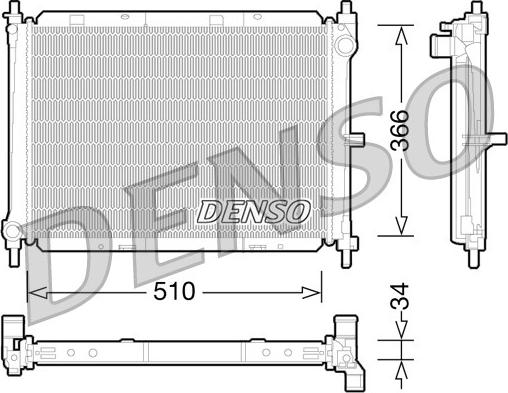 Denso DRM46038 - Radiatore, Raffreddamento motore www.autoricambit.com