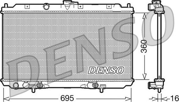 Denso DRM46024 - Radiatore, Raffreddamento motore www.autoricambit.com