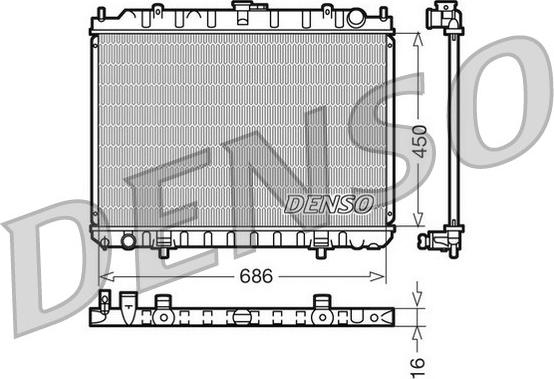 Denso DRM46023 - Radiatore, Raffreddamento motore www.autoricambit.com