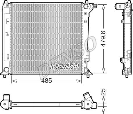 Denso DRM41031 - Radiatore, Raffreddamento motore www.autoricambit.com