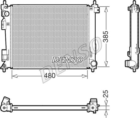 Denso DRM43011 - Radiatore, Raffreddamento motore www.autoricambit.com