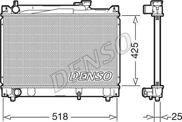 Denso DRM47030 - Radiatore, Raffreddamento motore www.autoricambit.com