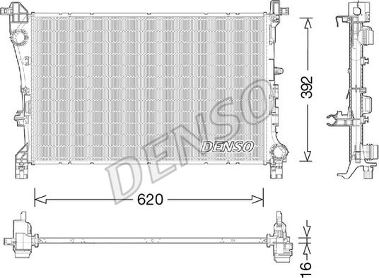 Denso DRM09046 - Radiatore, Raffreddamento motore www.autoricambit.com