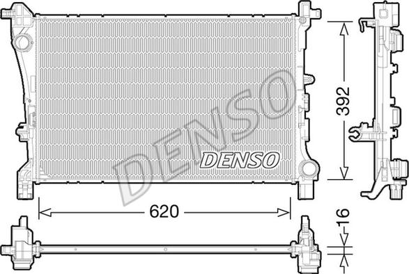 Denso DRM09166 - Radiatore, Raffreddamento motore www.autoricambit.com