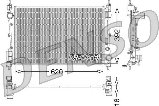 Denso DRM09114 - Radiatore, Raffreddamento motore www.autoricambit.com