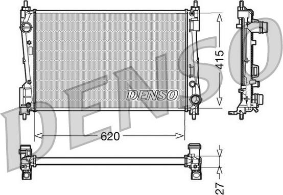 Denso DRM09110 - Radiatore, Raffreddamento motore www.autoricambit.com