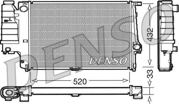 Denso DRM05063 - Radiatore, Raffreddamento motore www.autoricambit.com