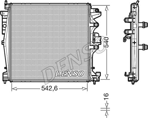 Denso DRM01004 - Radiatore, Raffreddamento motore www.autoricambit.com