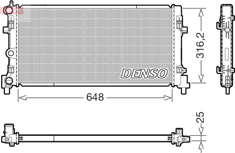 Denso DRM02045 - Radiatore, Raffreddamento motore www.autoricambit.com