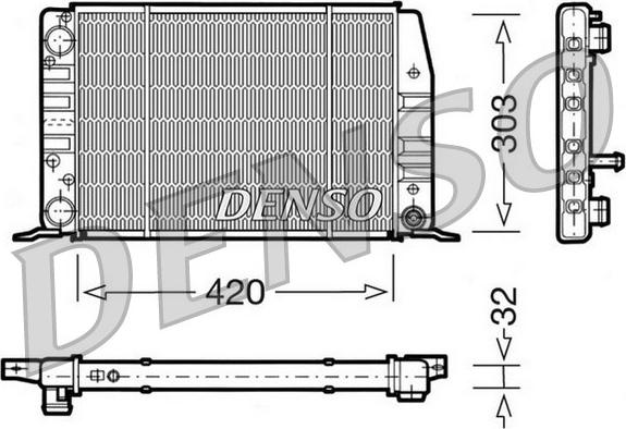 Denso DRM02012 - Radiatore, Raffreddamento motore www.autoricambit.com