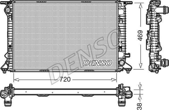 Denso DRM02024 - Radiatore, Raffreddamento motore www.autoricambit.com