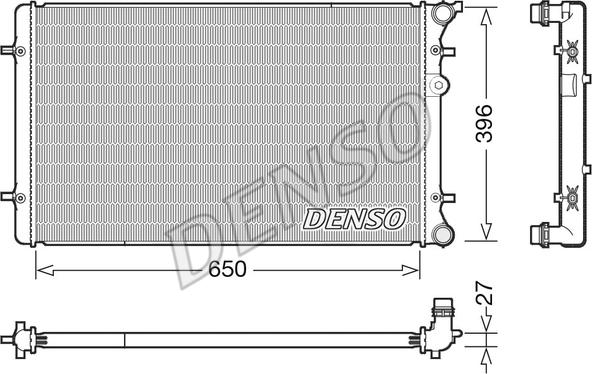 Denso DRM02025 - Radiatore, Raffreddamento motore www.autoricambit.com