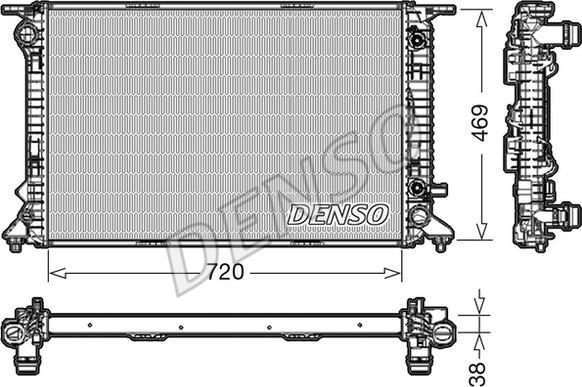 Denso DRM02023 - Radiatore, Raffreddamento motore www.autoricambit.com