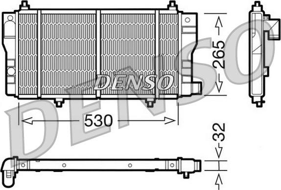 Denso DRM07002 - Radiatore, Raffreddamento motore www.autoricambit.com