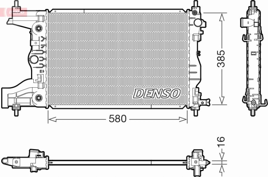 Denso DRM15016 - Radiatore, Raffreddamento motore www.autoricambit.com