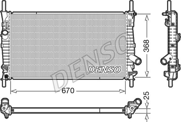 Denso DRM10004 - Radiatore, Raffreddamento motore www.autoricambit.com