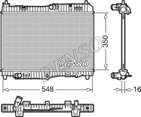 Denso DRM10005 - Radiatore, Raffreddamento motore www.autoricambit.com