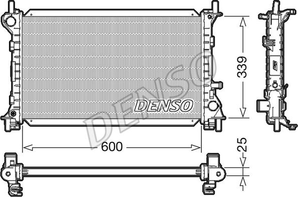 Denso DRM10003 - Radiatore, Raffreddamento motore www.autoricambit.com