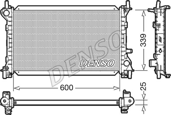 Denso DRM10002 - Radiatore, Raffreddamento motore www.autoricambit.com