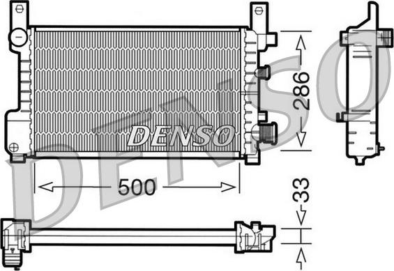 Denso DRM10037 - Radiatore, Raffreddamento motore www.autoricambit.com