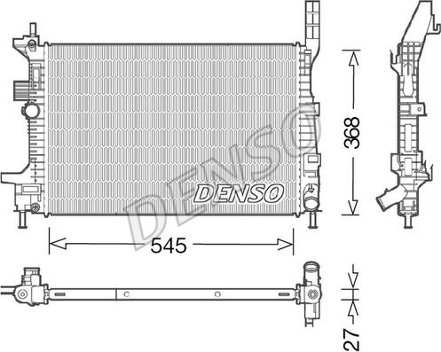 Denso DRM10029 - Radiatore, Raffreddamento motore www.autoricambit.com