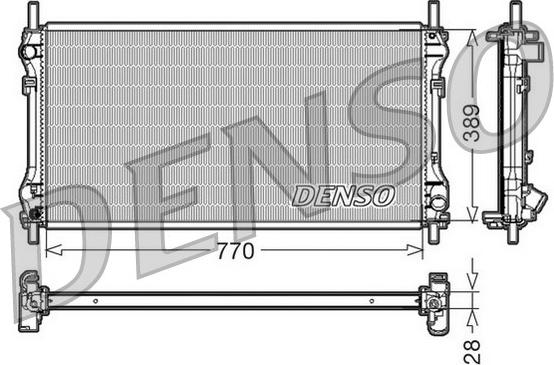 Denso DRM10104 - Radiatore, Raffreddamento motore www.autoricambit.com