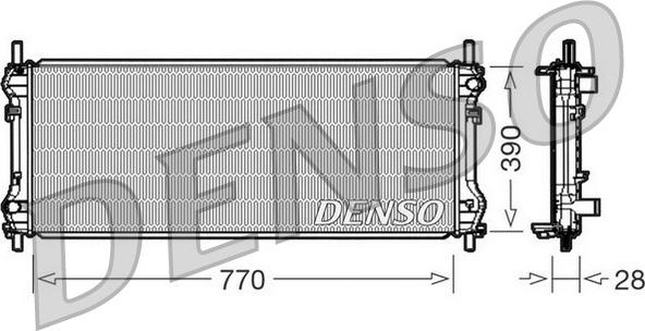 Denso DRM10103 - Radiatore, Raffreddamento motore www.autoricambit.com