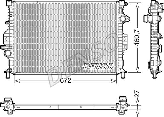 Denso DRM10115 - Radiatore, Raffreddamento motore www.autoricambit.com