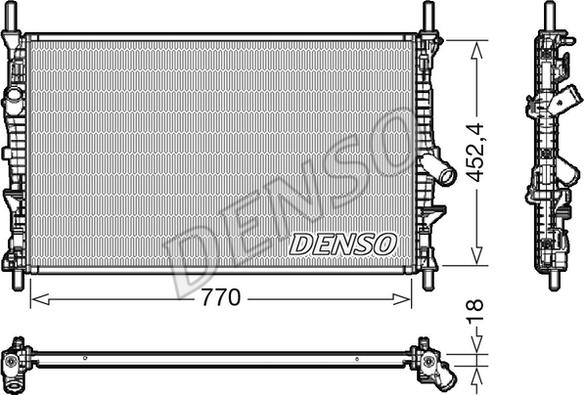 Denso DRM10111 - Radiatore, Raffreddamento motore www.autoricambit.com