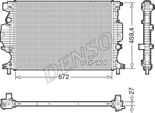 Denso DRM10120 - Radiatore, Raffreddamento motore www.autoricambit.com