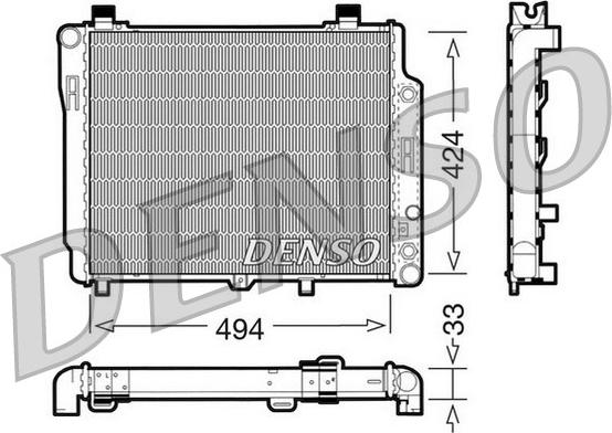 Denso DRM17075 - Radiatore, Raffreddamento motore www.autoricambit.com