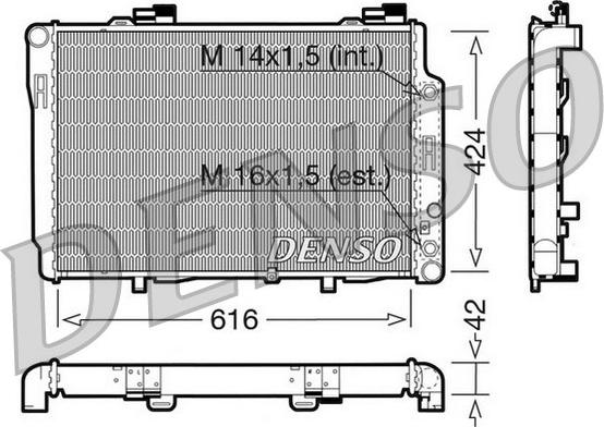 Denso DRM17073 - Radiatore, Raffreddamento motore www.autoricambit.com