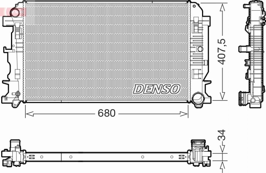 Denso DRM17117 - Radiatore, Raffreddamento motore www.autoricambit.com