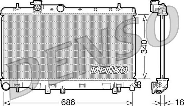 Denso DRM36006 - Radiatore, Raffreddamento motore www.autoricambit.com