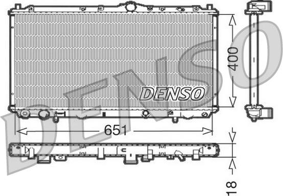 Denso DRM33061 - Radiatore, Raffreddamento motore www.autoricambit.com