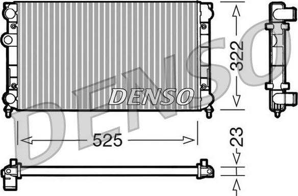 Denso DRM32005 - Radiatore, Raffreddamento motore www.autoricambit.com