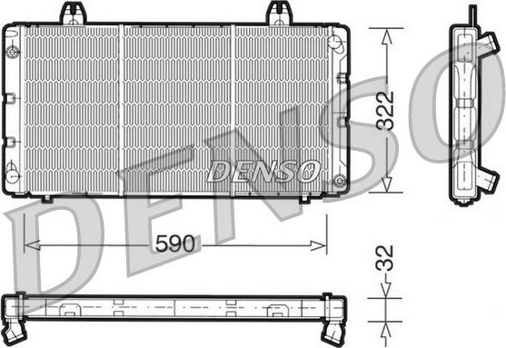 Denso DRM25001 - Radiatore, Raffreddamento motore www.autoricambit.com