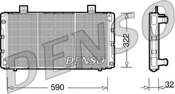 Denso DRM25003 - Radiatore, Raffreddamento motore www.autoricambit.com