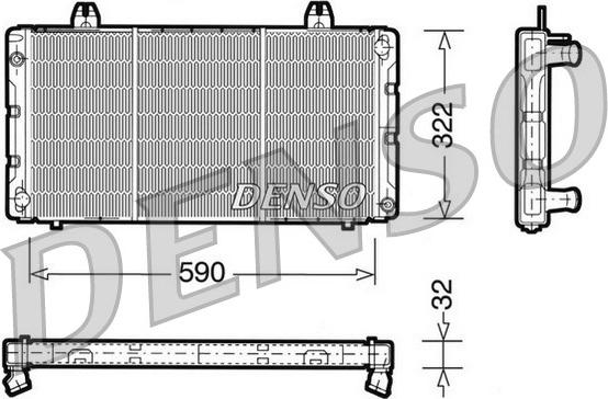 Denso DRM25002 - Radiatore, Raffreddamento motore www.autoricambit.com