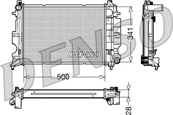 Denso DRM25011 - Radiatore, Raffreddamento motore www.autoricambit.com