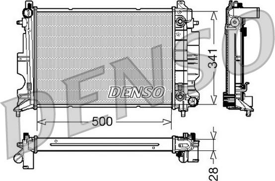 Denso DRM25013 - Radiatore, Raffreddamento motore www.autoricambit.com