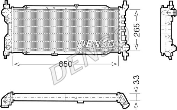 Denso DRM20036 - Radiatore, Raffreddamento motore www.autoricambit.com