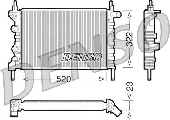 Denso DRM20031 - Radiatore, Raffreddamento motore www.autoricambit.com