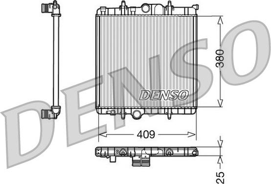 Denso DRM21025 - Radiatore, Raffreddamento motore www.autoricambit.com