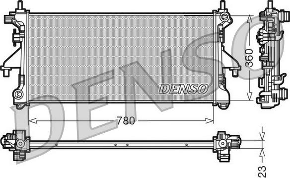Denso DRM21100 - Radiatore, Raffreddamento motore www.autoricambit.com