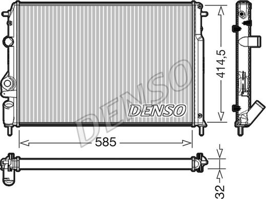 Denso DRM23034 - Radiatore, Raffreddamento motore www.autoricambit.com