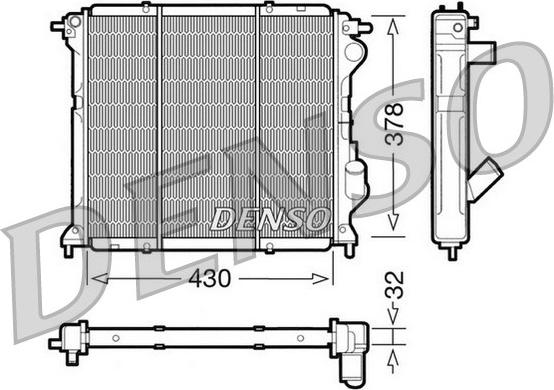 Denso DRM23027 - Radiatore, Raffreddamento motore www.autoricambit.com